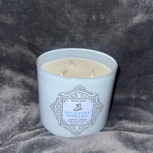 Bath & Body Works White Barn Eucalyptus Snowfall 3-Wick Candle NWT